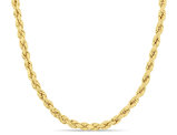 10K Yellow Gold  Rope Chain Necklace (24 Inches)